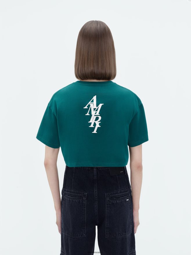 AMIRI mujer selva camiseta corta brand stack 6TLR20244