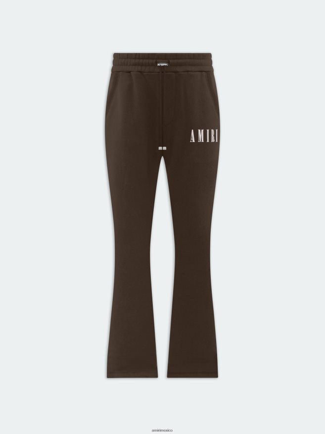 AMIRI mujer marrón pantalones de chándal acampanados con logo central 6TLR20282
