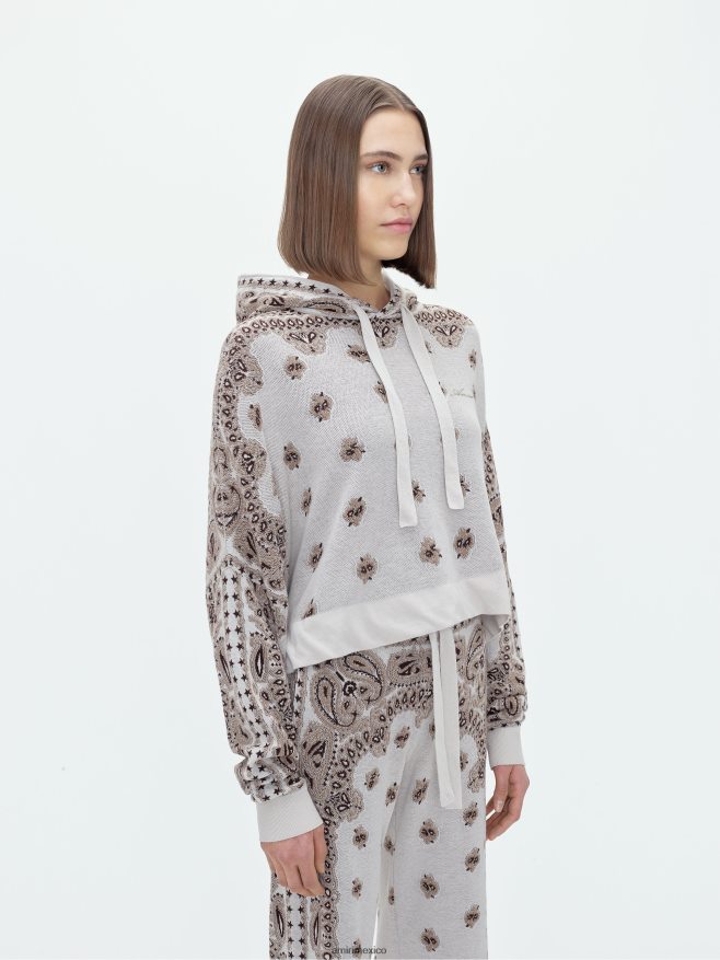 AMIRI mujer blanco pañuelo con capucha 6TLR20266