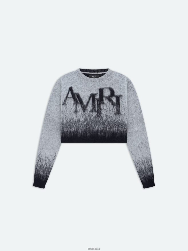 AMIRI mujer gris tripulación ombre escalonada de la marca 6TLR20259