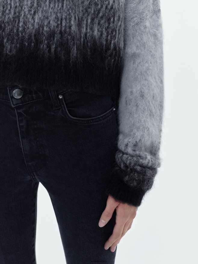 AMIRI mujer gris tripulación ombre escalonada de la marca 6TLR20259