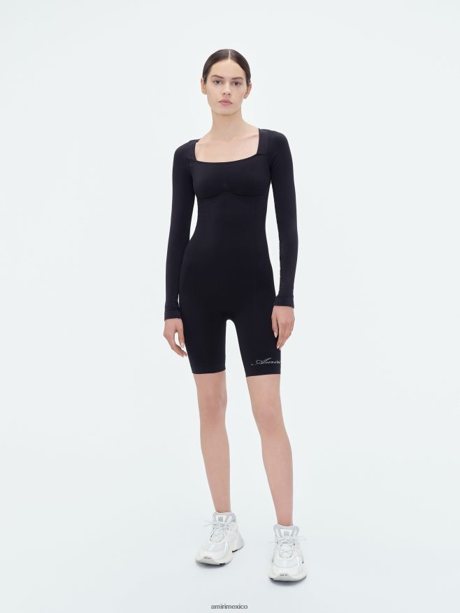 AMIRI mujer negro mono sin costuras 6TLR20269