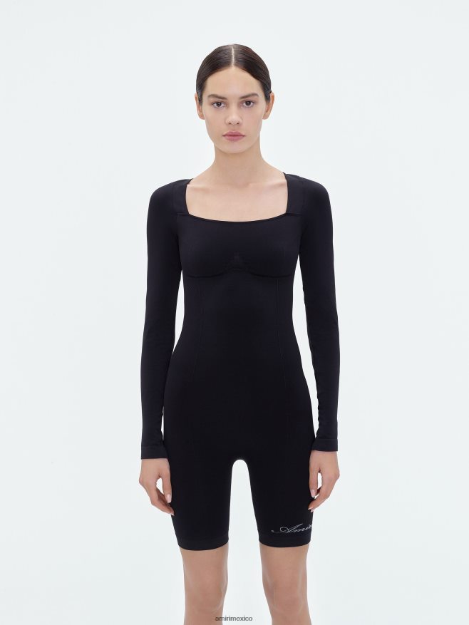 AMIRI mujer negro mono sin costuras 6TLR20269