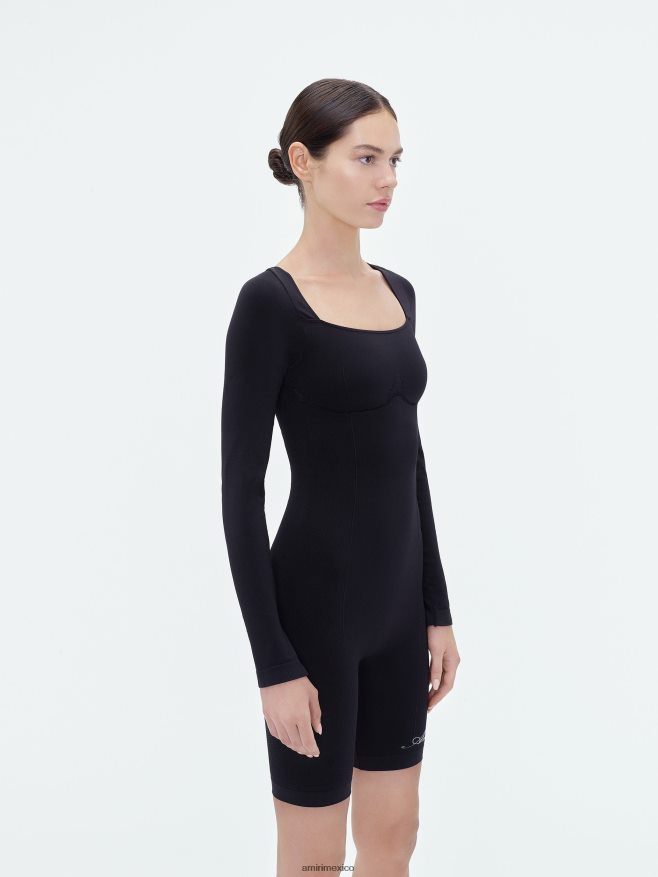 AMIRI mujer negro mono sin costuras 6TLR20269