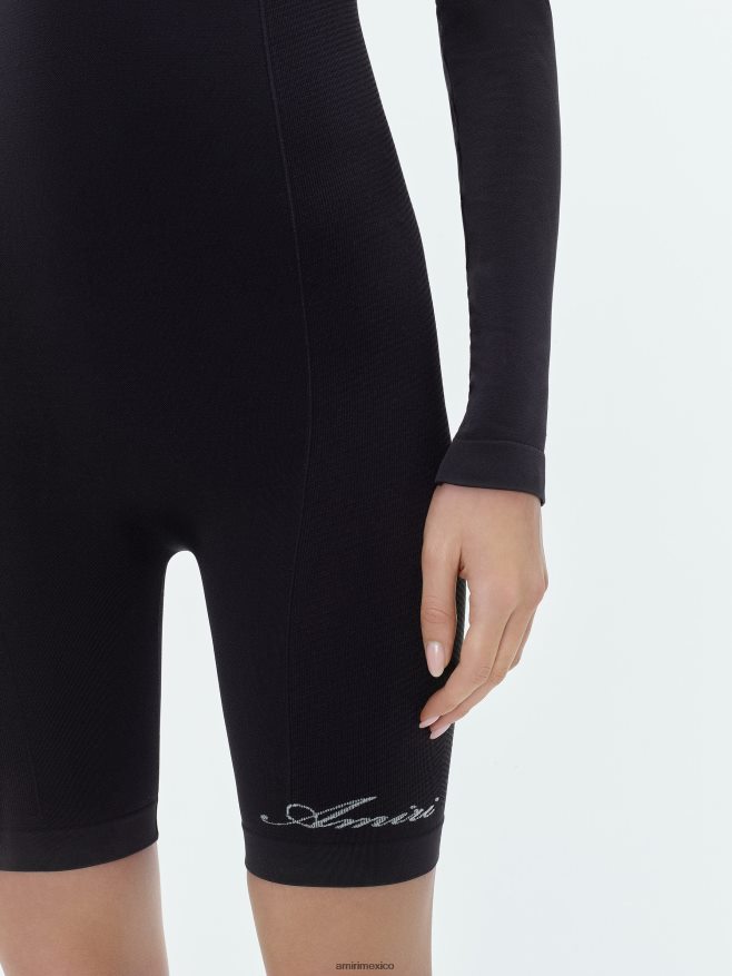 AMIRI mujer negro mono sin costuras 6TLR20269