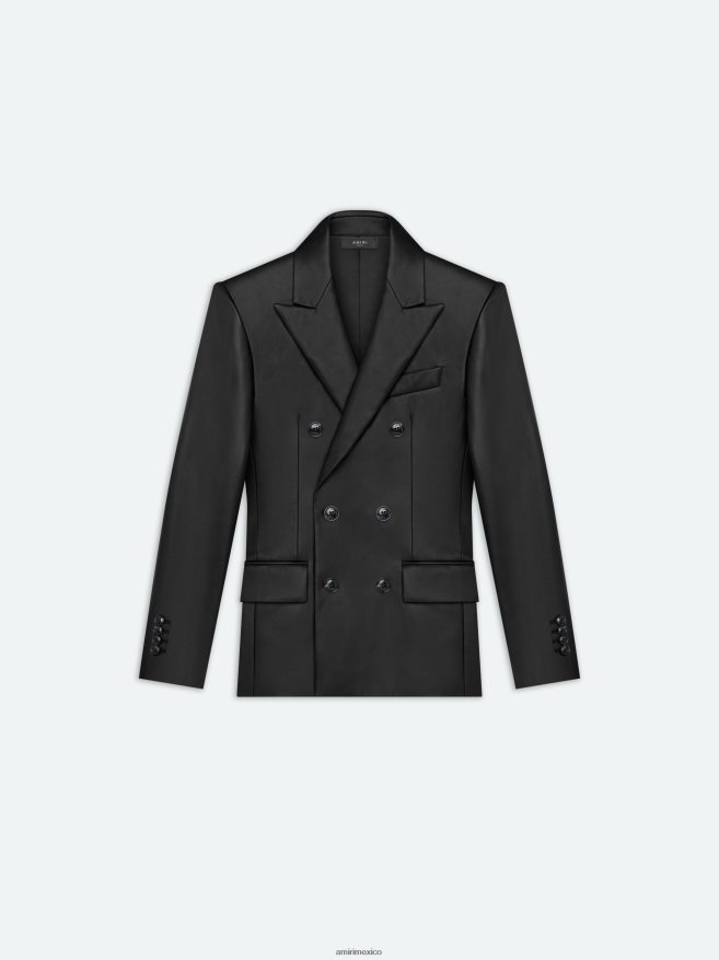 AMIRI mujer negro blazer corto vegano de db 6TLR20292