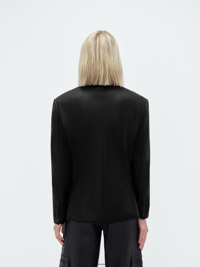 AMIRI mujer negro blazer corto vegano de db 6TLR20292