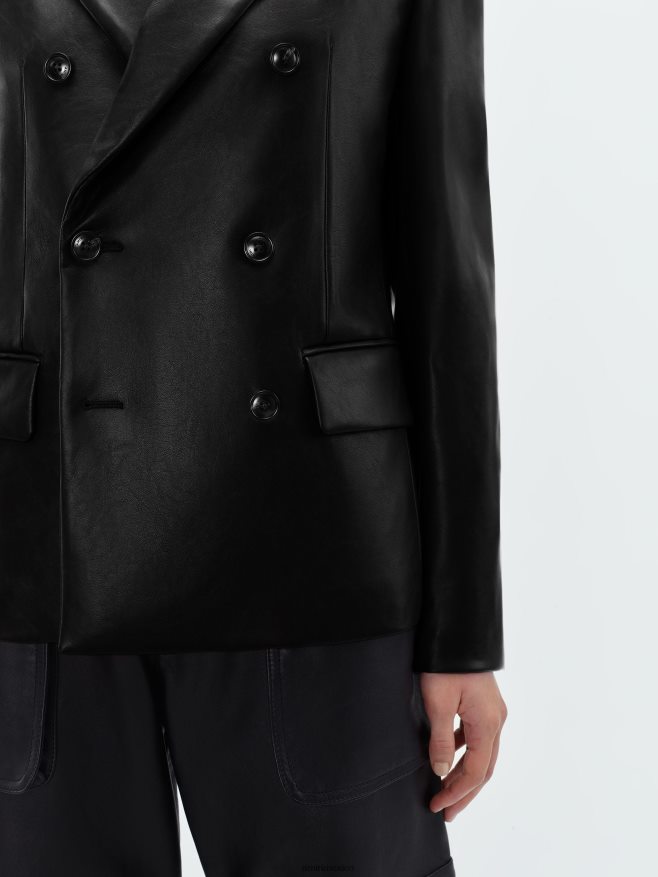 AMIRI mujer negro blazer corto vegano de db 6TLR20292