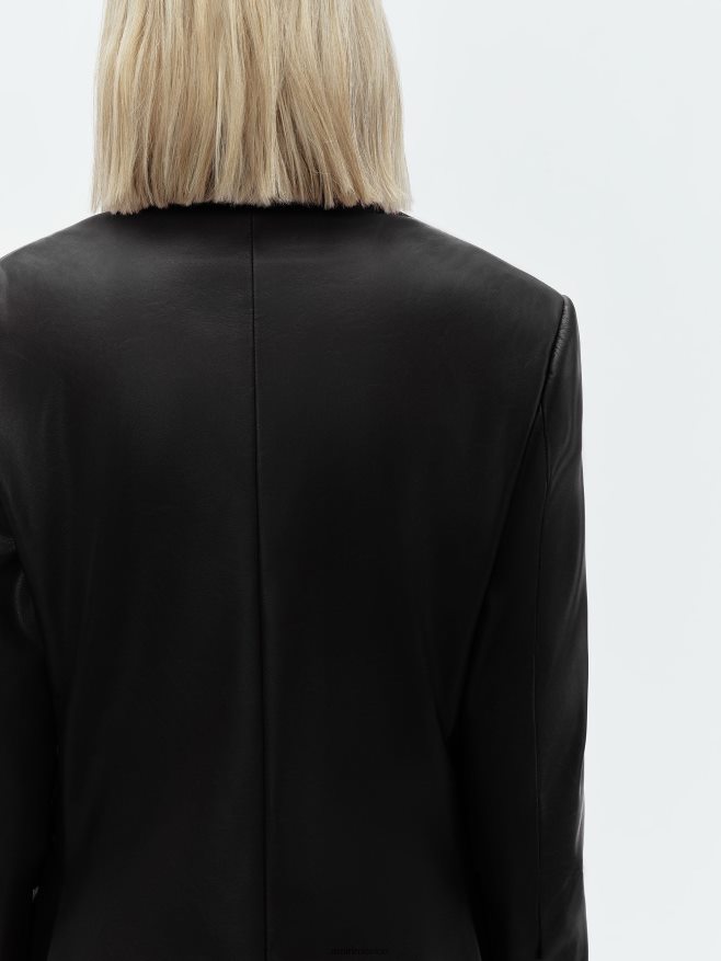 AMIRI mujer negro blazer corto vegano de db 6TLR20292