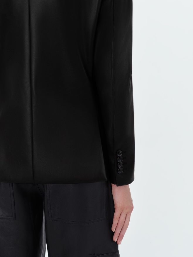 AMIRI mujer negro blazer corto vegano de db 6TLR20292