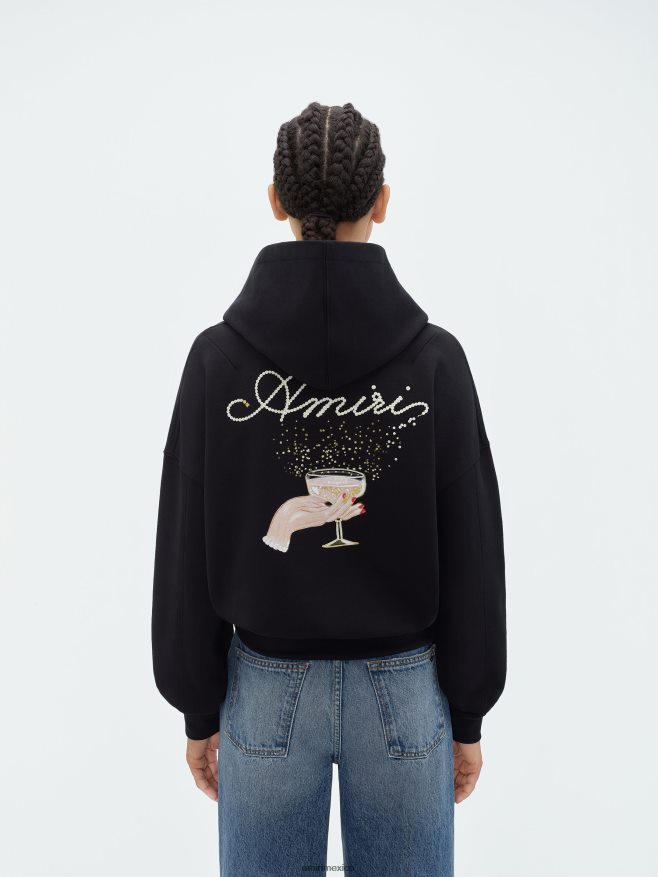 AMIRI mujer negro sudadera con capucha champán 6TLR20279