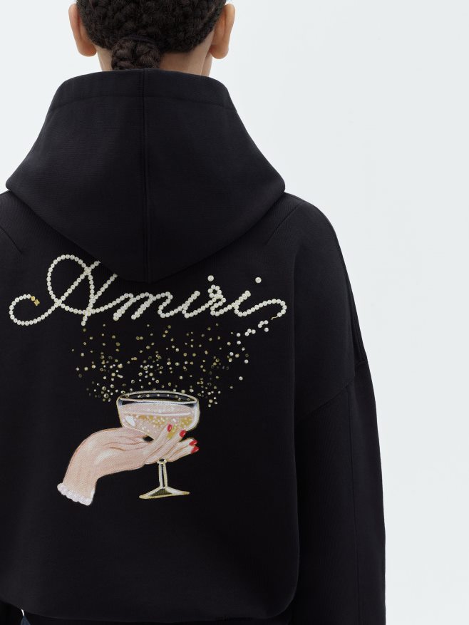 AMIRI mujer negro sudadera con capucha champán 6TLR20279