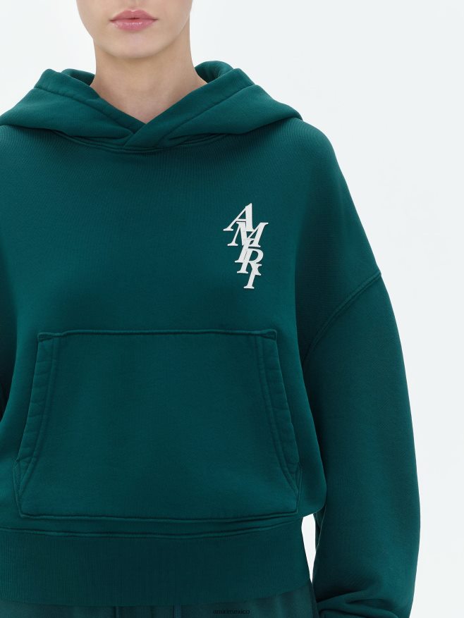 AMIRI mujer selva sudadera con capucha de pila de marca 6TLR20278