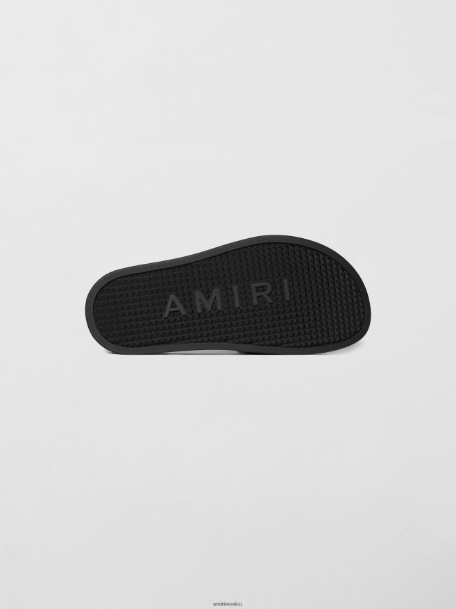 AMIRI niños blanco negro tobogán de piscina con logo 6TLR20382