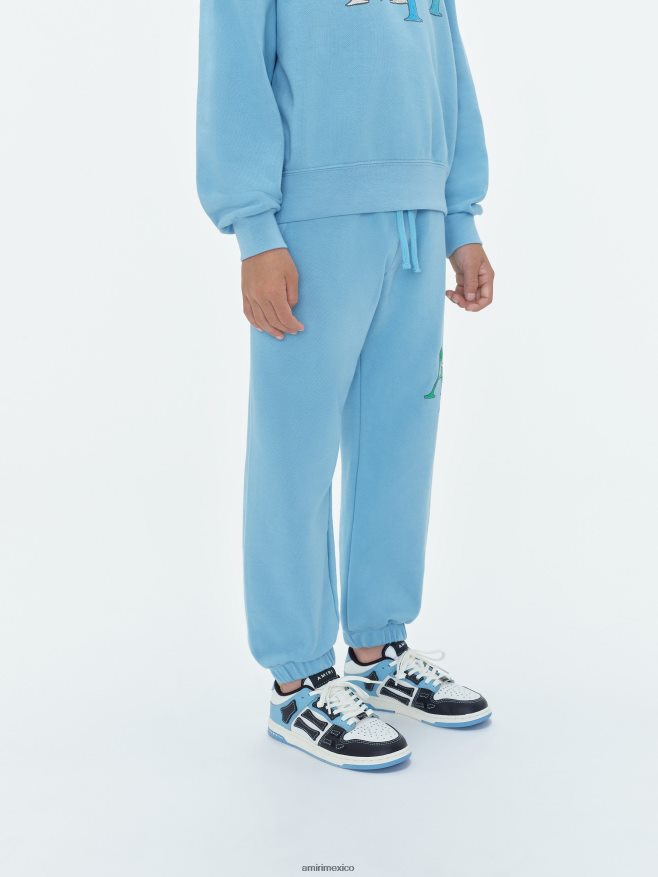 AMIRI niños aire azul pantalones deportivos con garabatos escalonados de la marca 6TLR20365