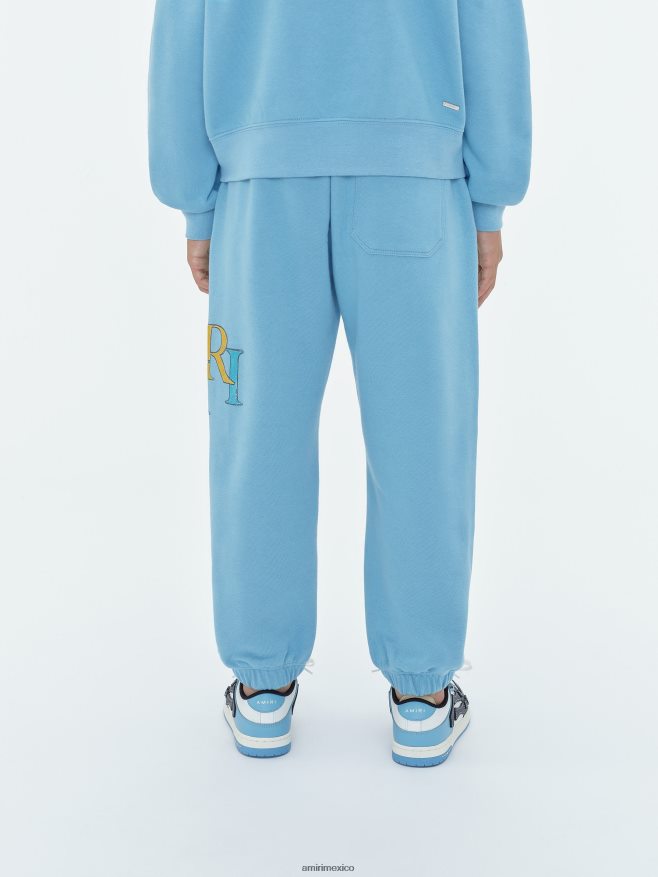AMIRI niños aire azul pantalones deportivos con garabatos escalonados de la marca 6TLR20365