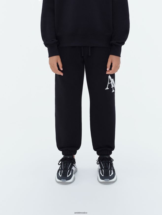 AMIRI niños negro pantalones deportivos con garabatos escalonados de la marca 6TLR20361