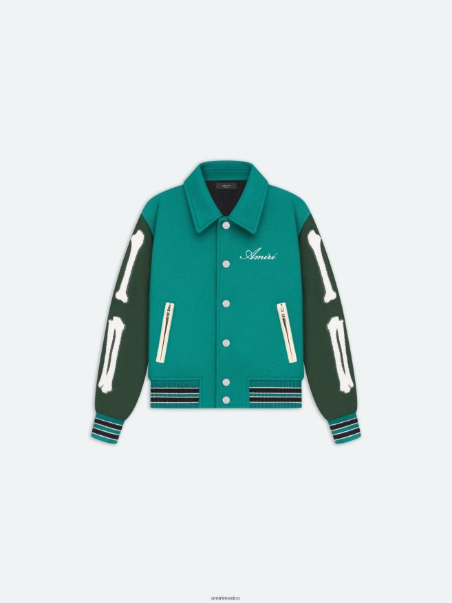 AMIRI niños verde azulado chaqueta de huesos 6TLR20368