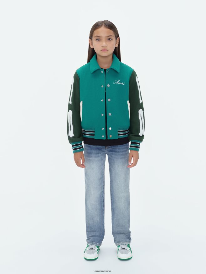 AMIRI niños verde azulado chaqueta de huesos 6TLR20368
