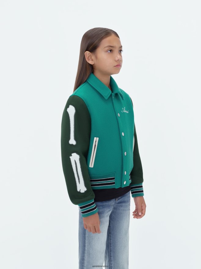 AMIRI niños verde azulado chaqueta de huesos 6TLR20368