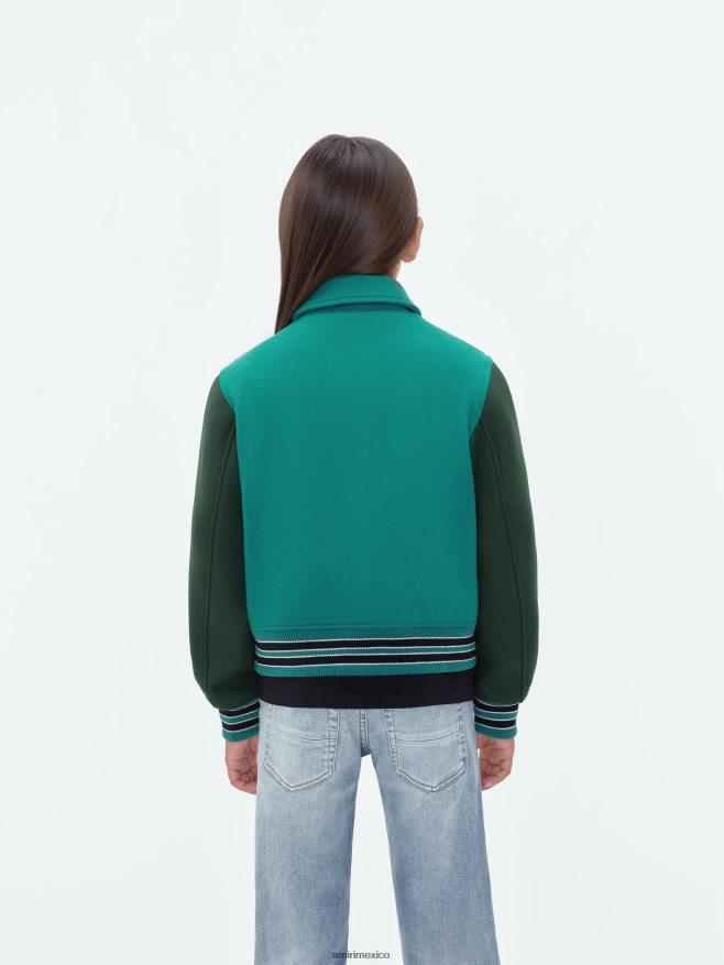 AMIRI niños verde azulado chaqueta de huesos 6TLR20368