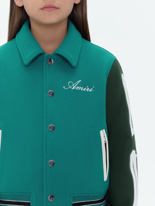 AMIRI niños verde azulado chaqueta de huesos 6TLR20368