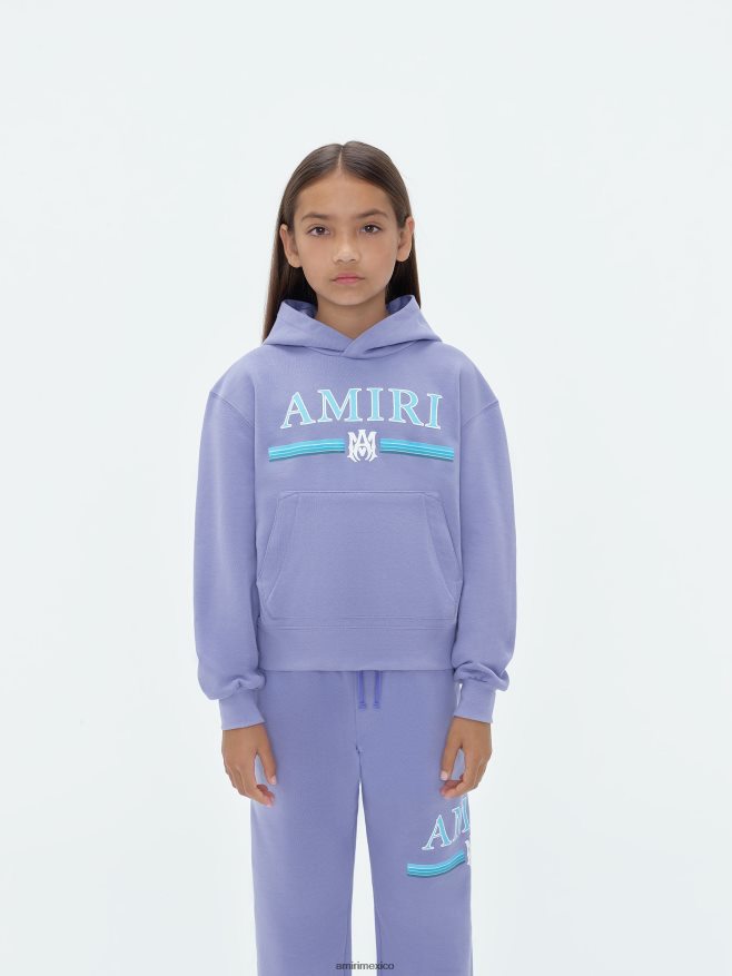 AMIRI niños violeta persa sudadera con capucha brand ma gradient bar 6TLR20352