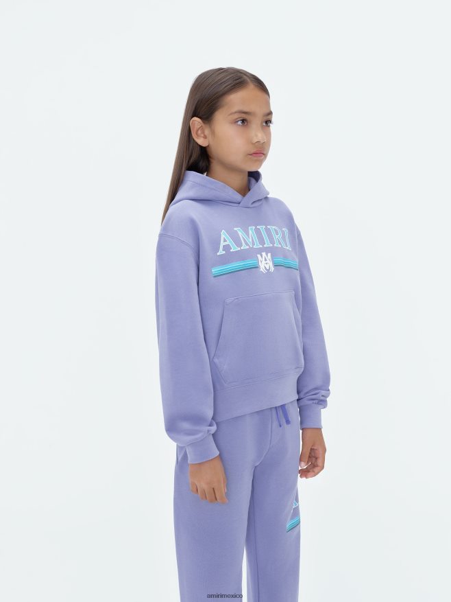 AMIRI niños violeta persa sudadera con capucha brand ma gradient bar 6TLR20352