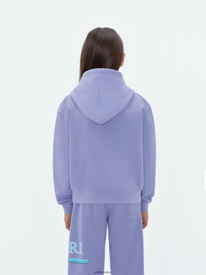 AMIRI niños violeta persa sudadera con capucha brand ma gradient bar 6TLR20352